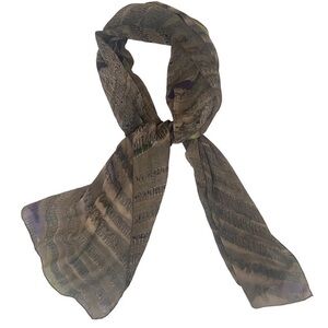 Vintage abstract zebra silk scarf